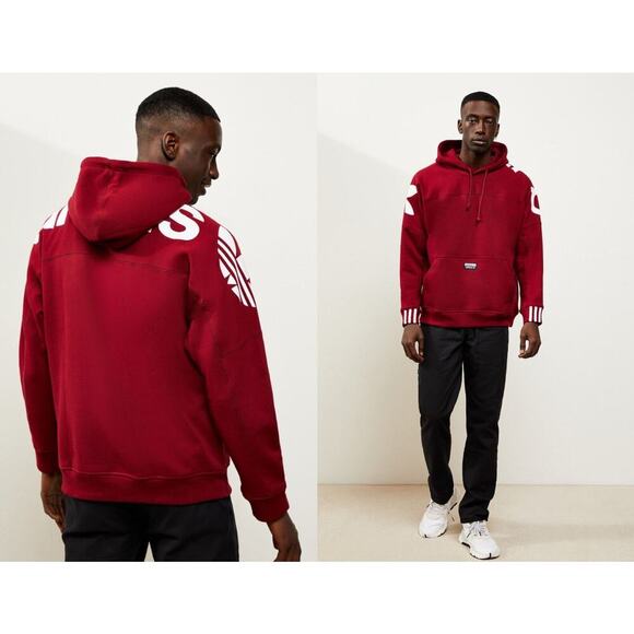 adidas red Vocal RYV Blocked Pullover Unisex Hoodie - Size S - Picture 9 of 9